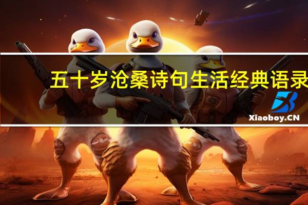 五十岁沧桑诗句生活经典语录
