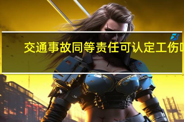 交通事故同等责任可认定工伤吗