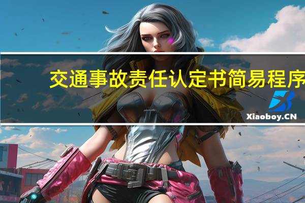 交通事故责任认定书简易程序