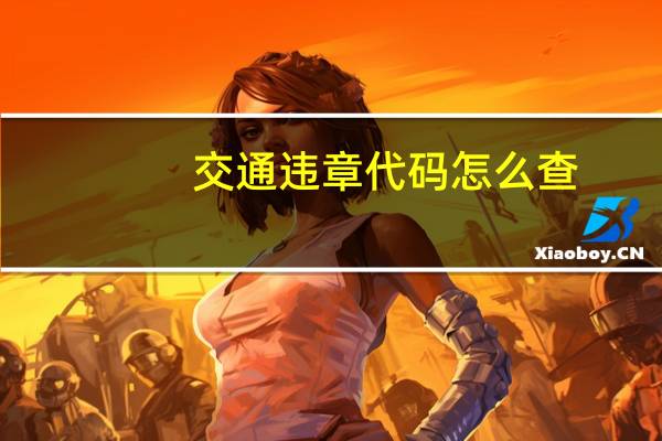 交通违章代码怎么查