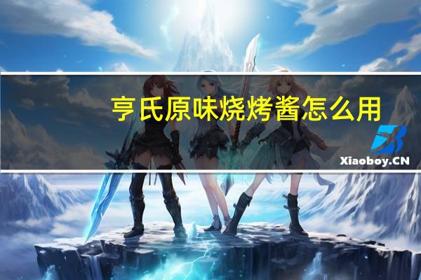 亨氏原味烧烤酱怎么用