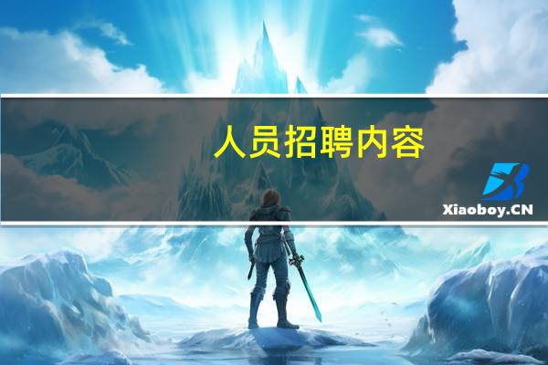 人员招聘内容