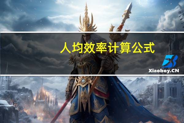 人均效率计算公式