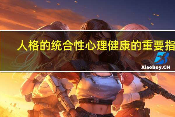 人格的统合性心理健康的重要指标