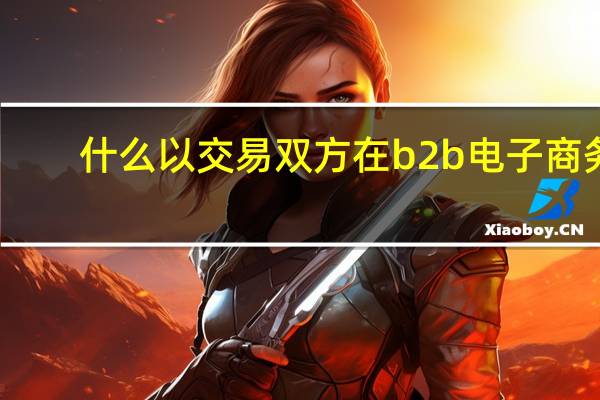 什么以交易双方在b2b电子商务