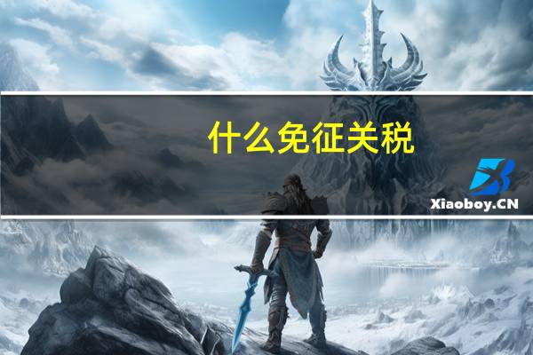 什么免征关税