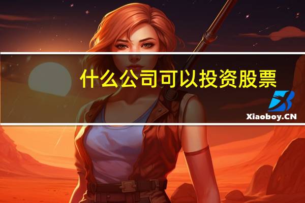 什么公司可以投资股票