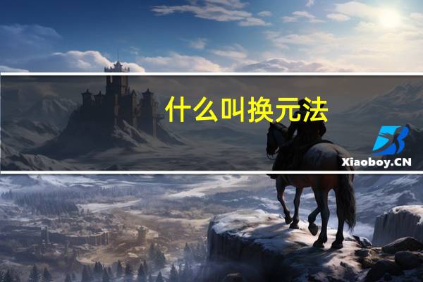 什么叫换元法