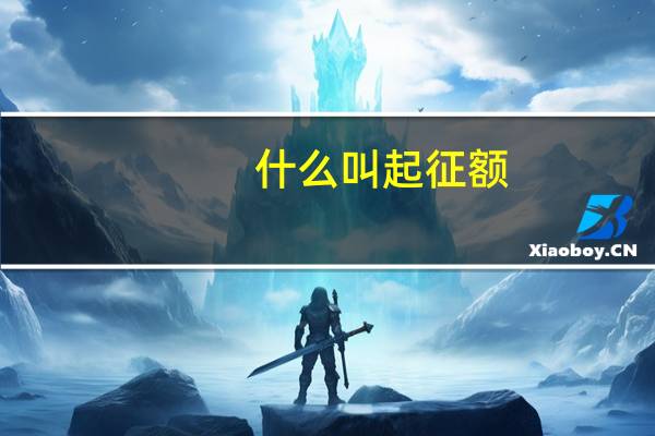 什么叫起征额