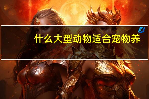 什么大型动物适合宠物养