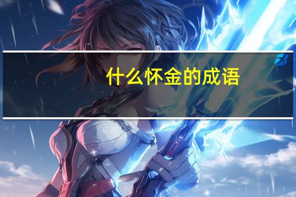 什么怀金的成语