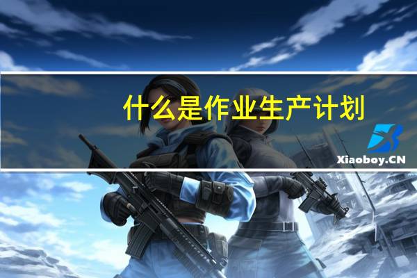什么是作业生产计划