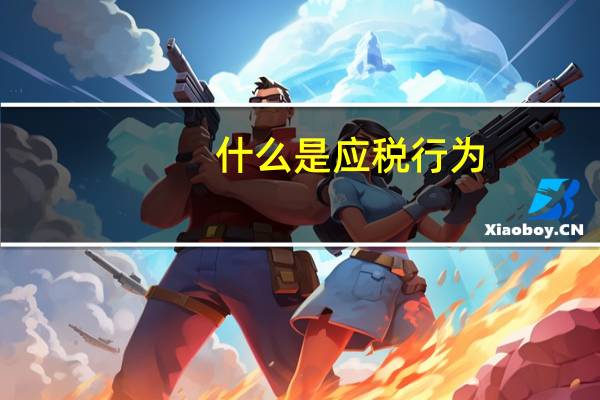 什么是应税行为