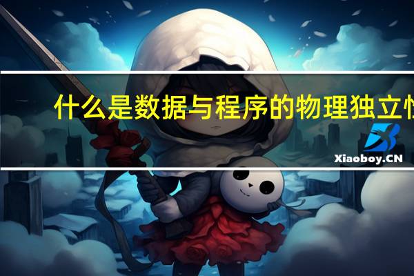 什么是数据与程序的物理独立性