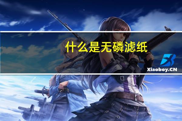 什么是无磷滤纸