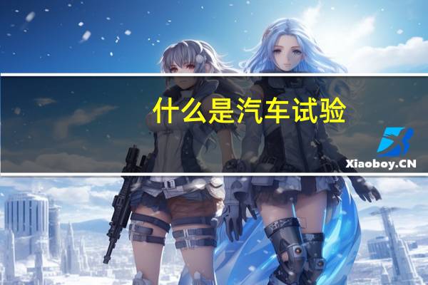 什么是汽车试验