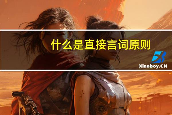 什么是直接言词原则