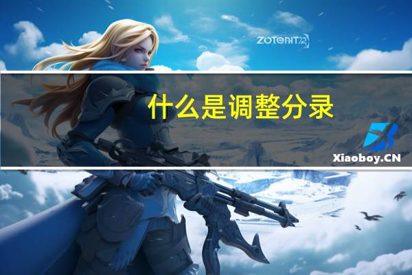什么是调整分录