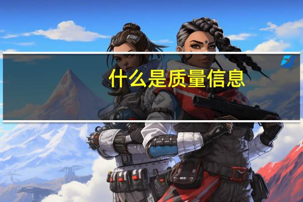 什么是质量信息
