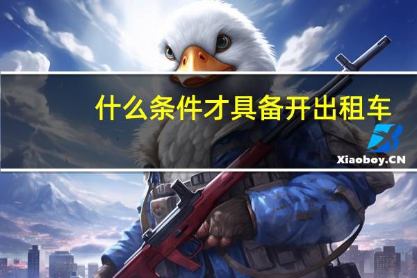 什么条件才具备开出租车