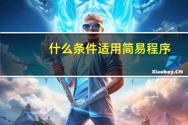 什么条件适用简易程序