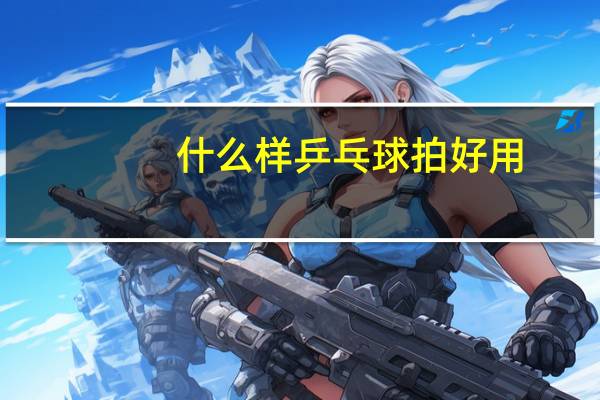 什么样乒乓球拍好用
