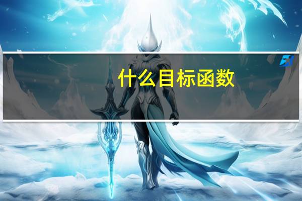 什么目标函数
