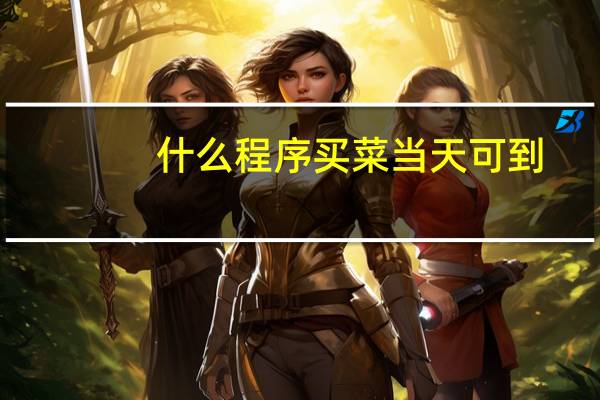 什么程序买菜当天可到