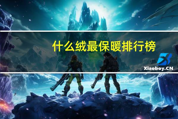 什么绒最保暖排行榜