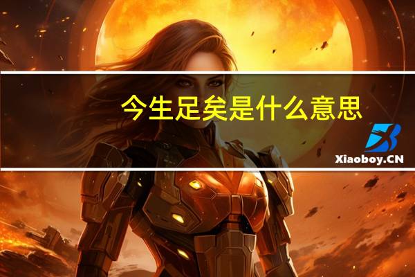 今生足矣是什么意思