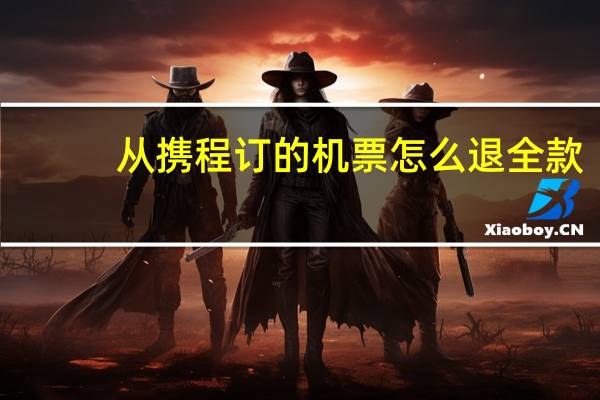 从携程订的机票怎么退全款