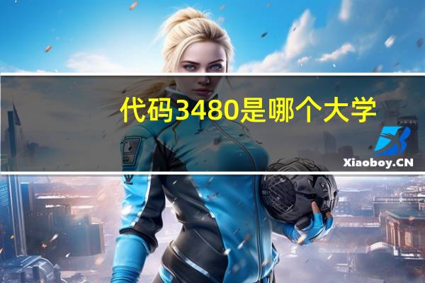 代码3480是哪个大学