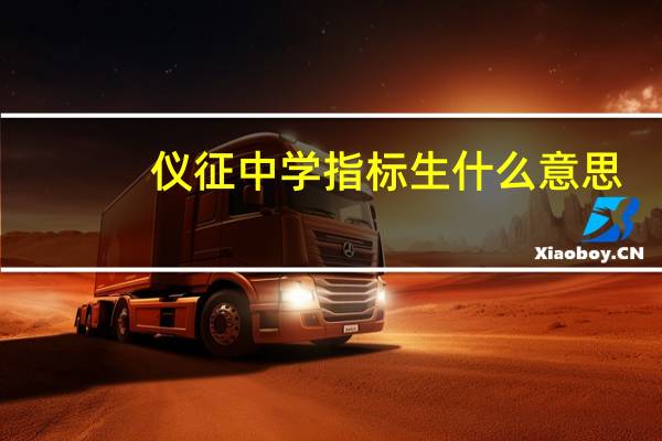 仪征中学指标生什么意思