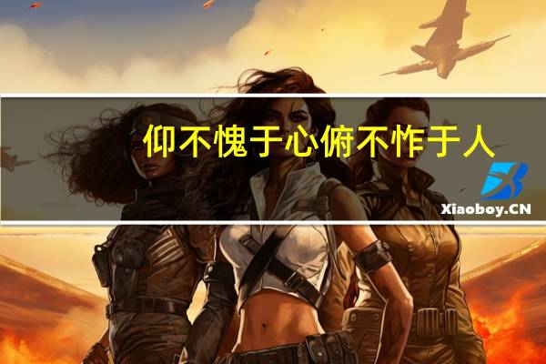 仰不愧于心俯不怍于人