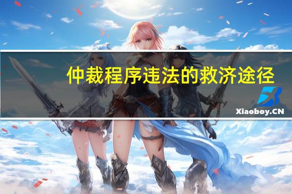 仲裁程序违法的救济途径