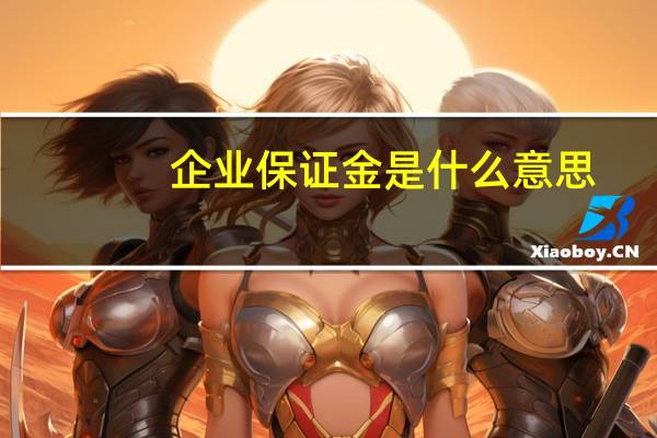 企业保证金是什么意思