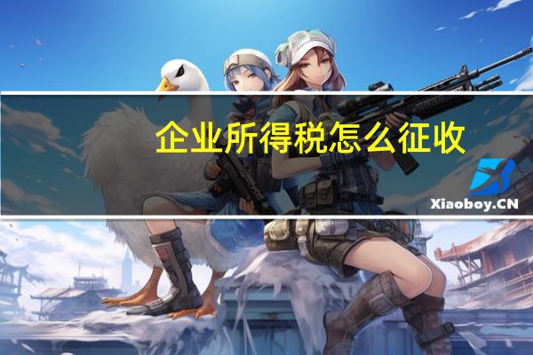 企业所得税怎么征收