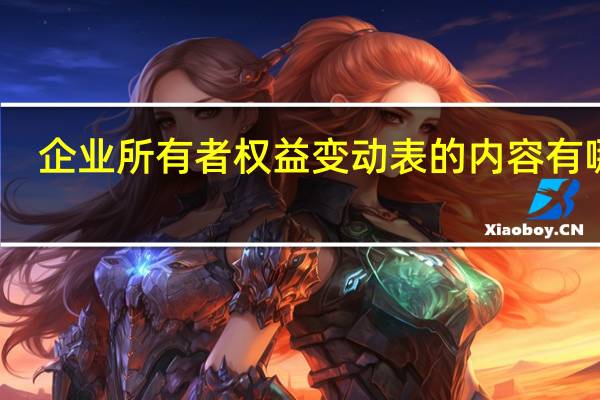 企业所有者权益变动表的内容有哪些