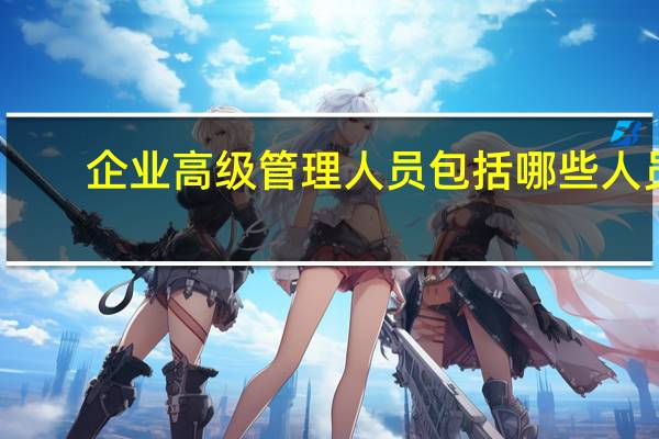企业高级管理人员包括哪些人员