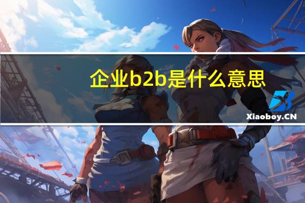 企业b2b是什么意思