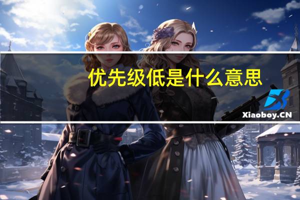优先级低是什么意思