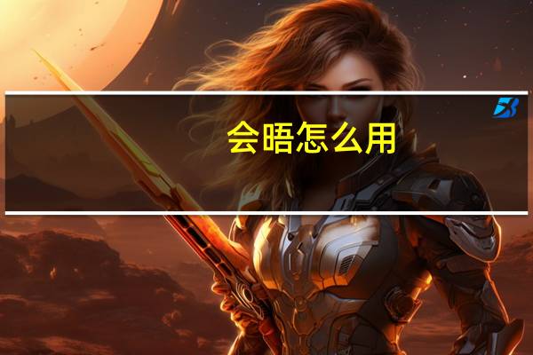 会晤怎么用