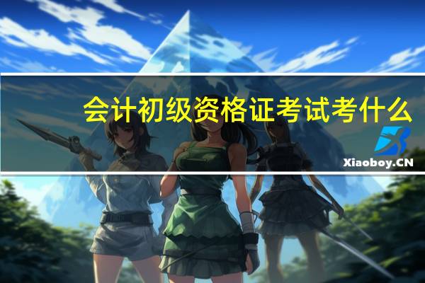 会计初级资格证考试考什么