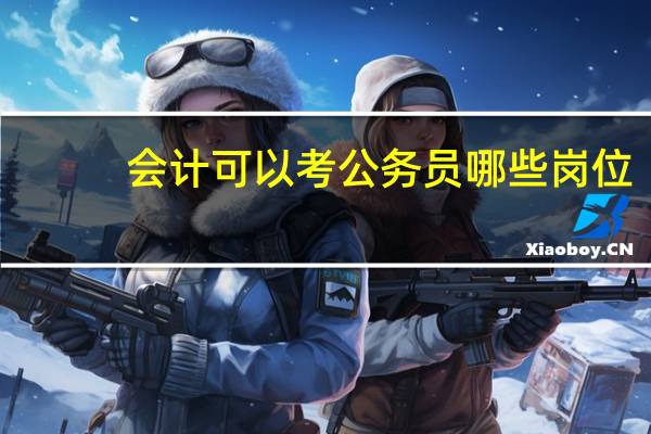 会计可以考公务员哪些岗位