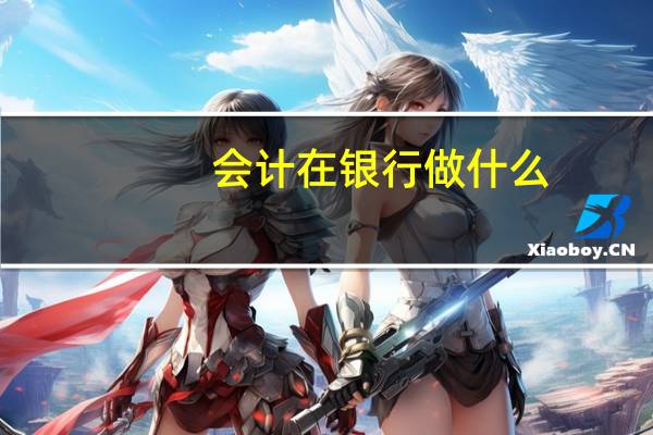 会计在银行做什么