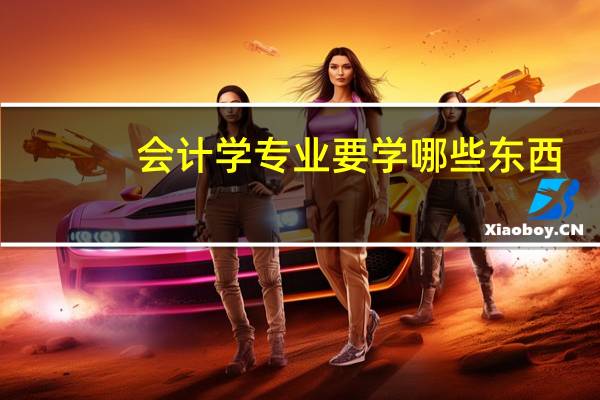 会计学专业要学哪些东西