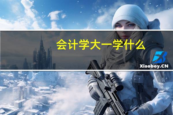会计学大一学什么