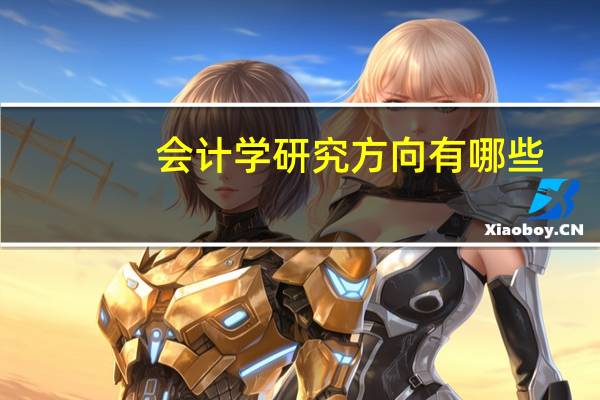 会计学研究方向有哪些