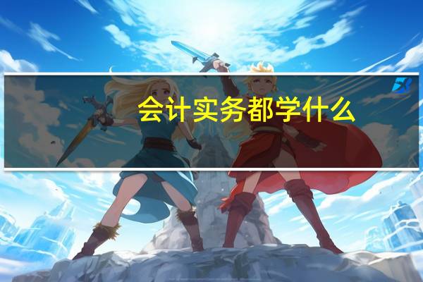 会计实务都学什么