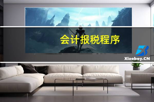 会计报税程序